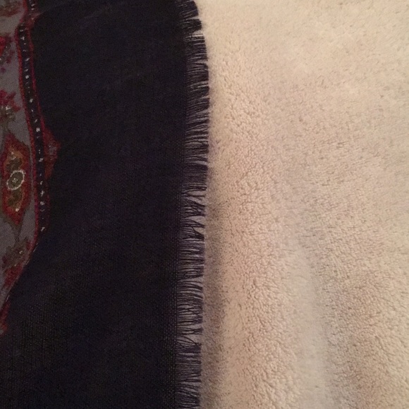 Black Colorful Pattern Large Body Scarf NWT - Picture 11 of 11